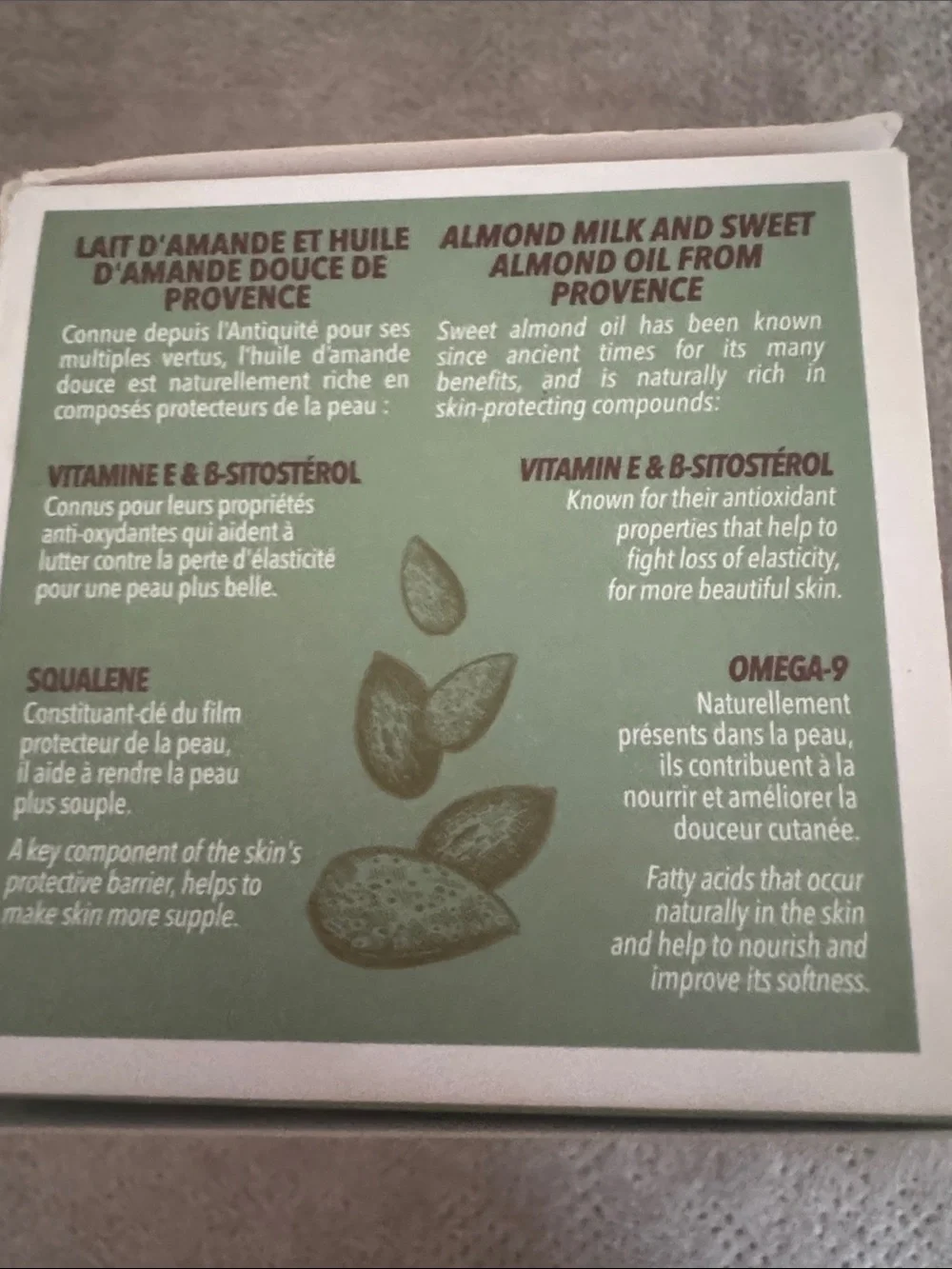 L'OCCITANE Amande Milk Concentrate — Green & White Jar